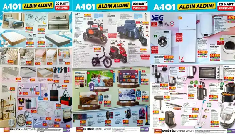 A101 Aktüel Kataloğu 20 Mart: Airfryer’dan Gaming Ekipmanlarına Dolu Dolu Bir Alışveriş Deneyimi